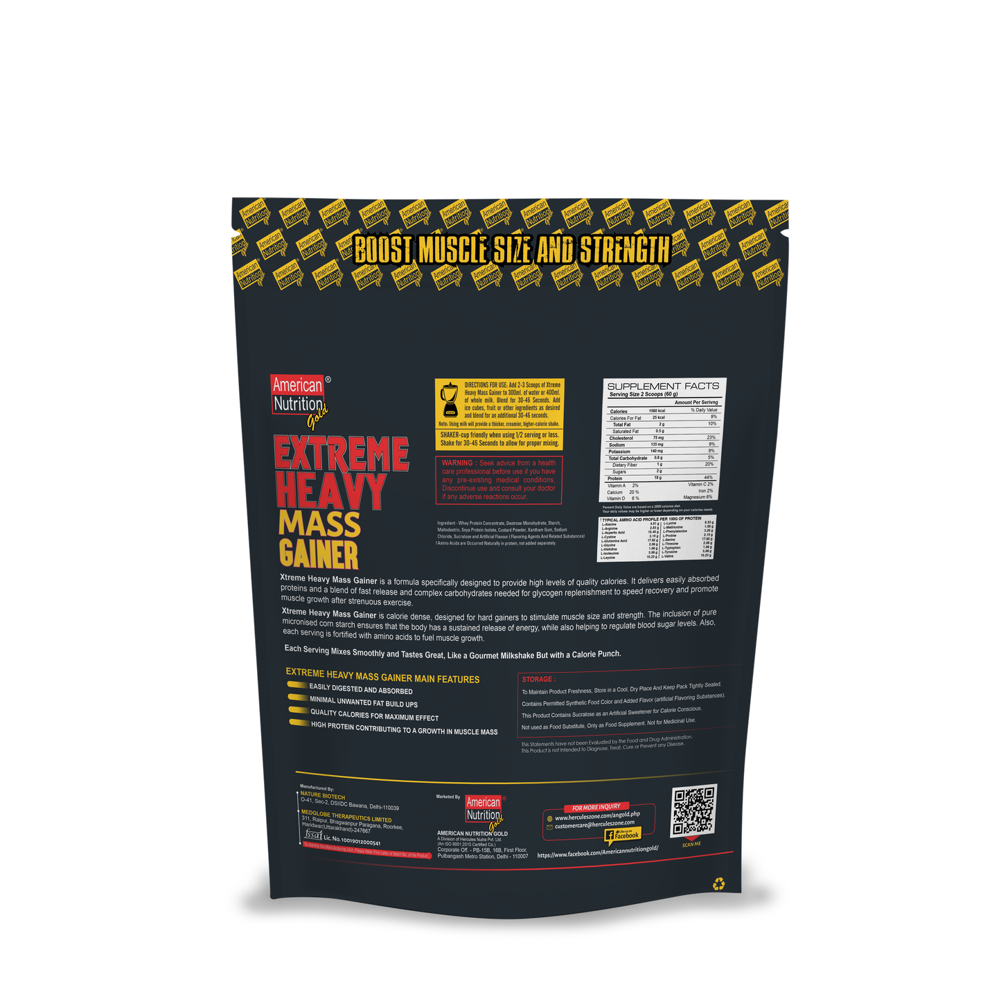 American Nutrition Extreme Heavy Mass Gainer 2.7 Kg