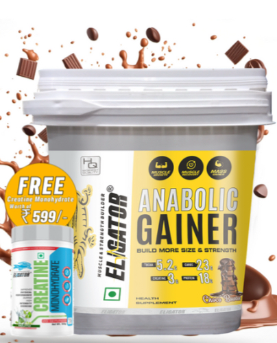 Eligator Nutrition Anabolic Gainer with Free Eligator Creatine Monohydrate - 100g