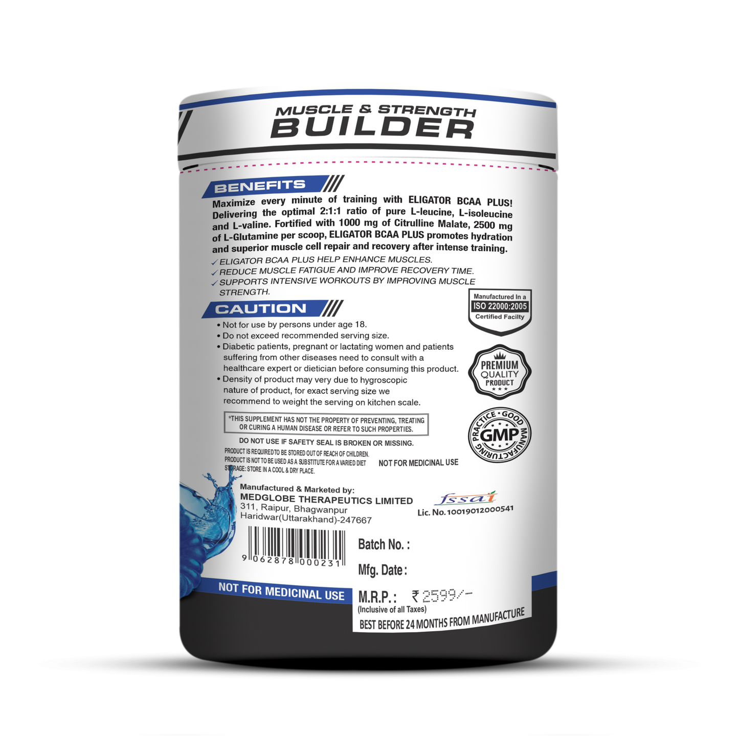 Eligator Nutrition BCAA Plus 30 Servings