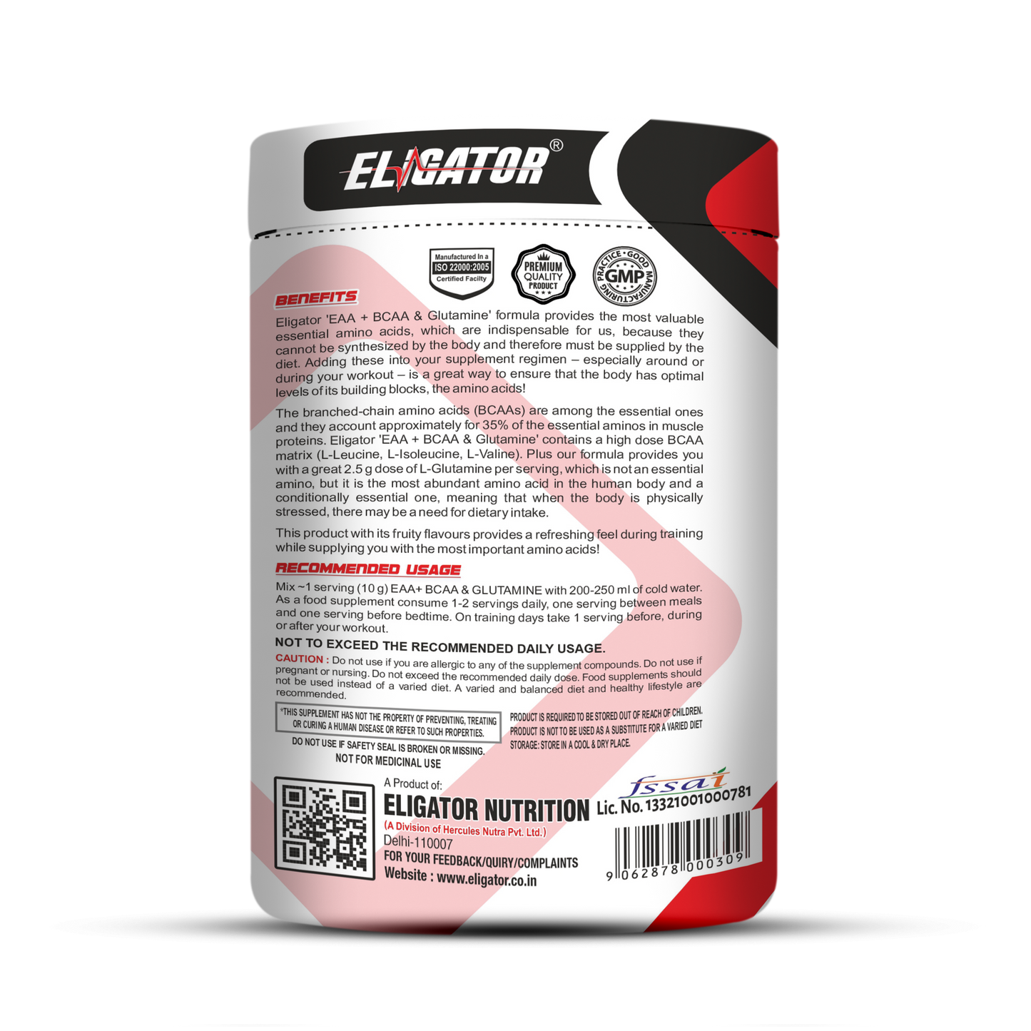 Eligator Nutrition EAA Plus 30 Servings With Shaker