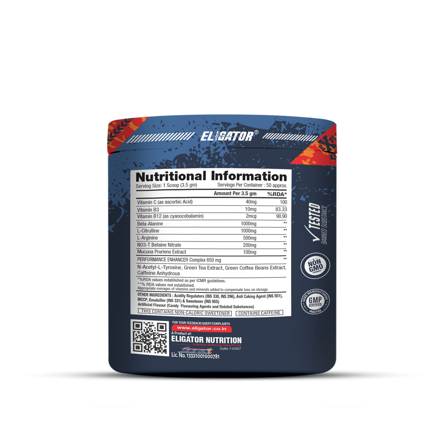 Eligator Explosive Pre Workout With Steel Shaker