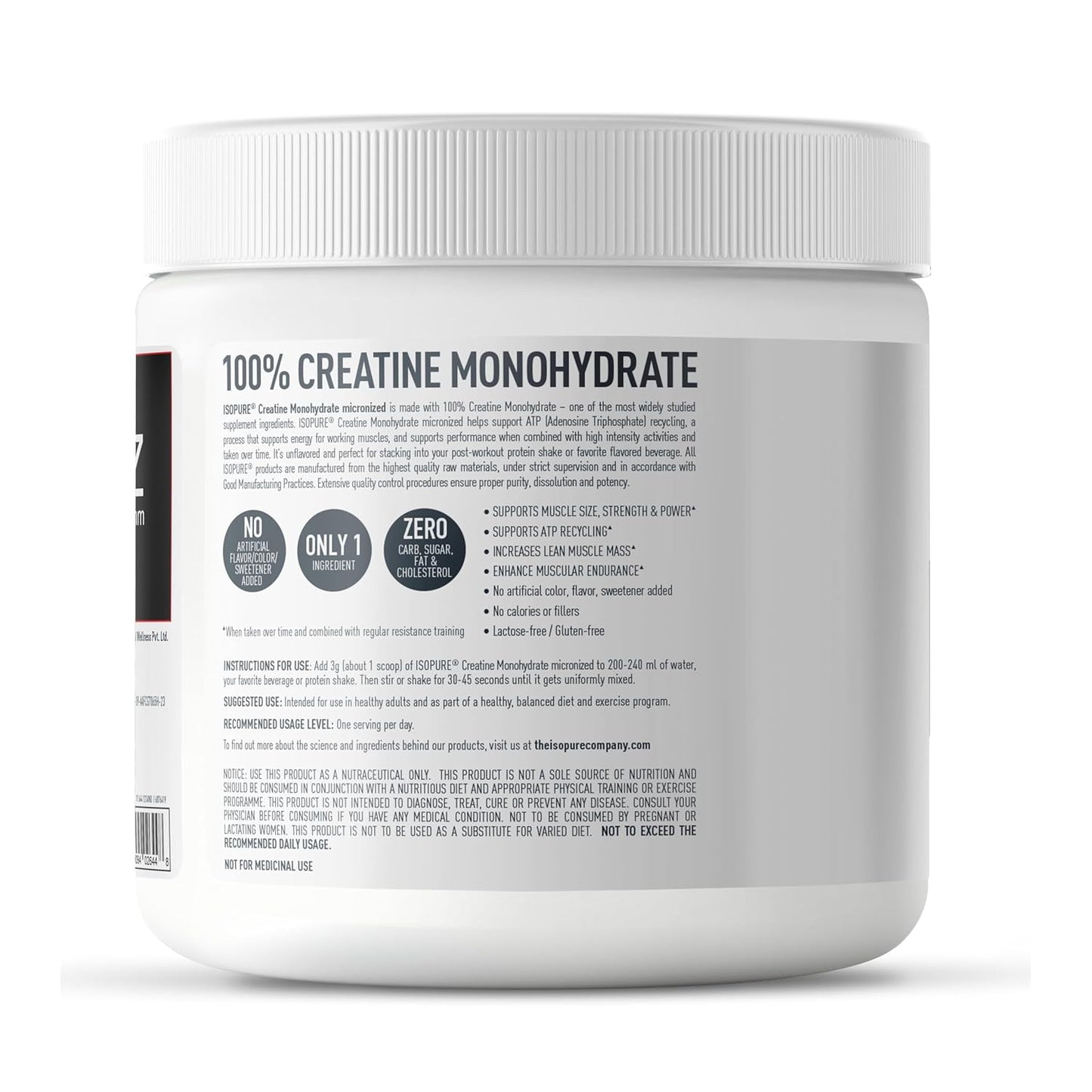 Isopure 100% Creatine Monohydrate 250 Gm