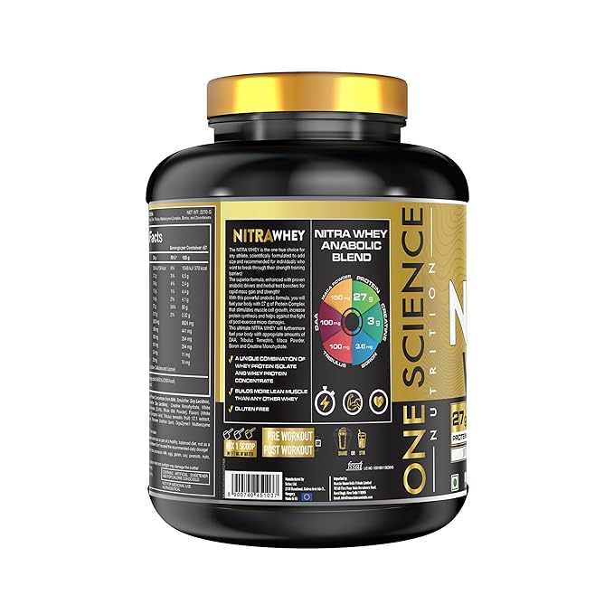 One Science Nutrition Nitra Whey Protein Powder 1.81 Kg – Chocolate Brownie Flavor