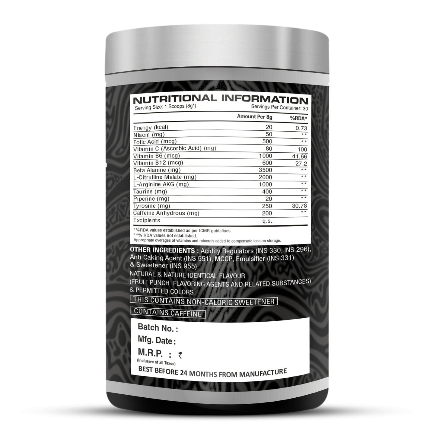 Platinum Nutrition Crazy pump Pre workout