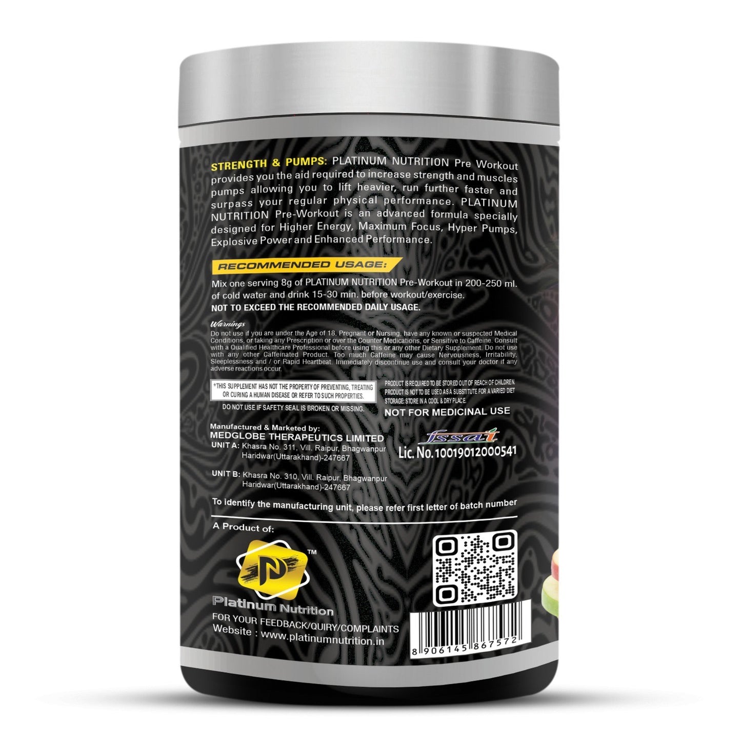 Platinum Nutrition Crazy pump Pre workout