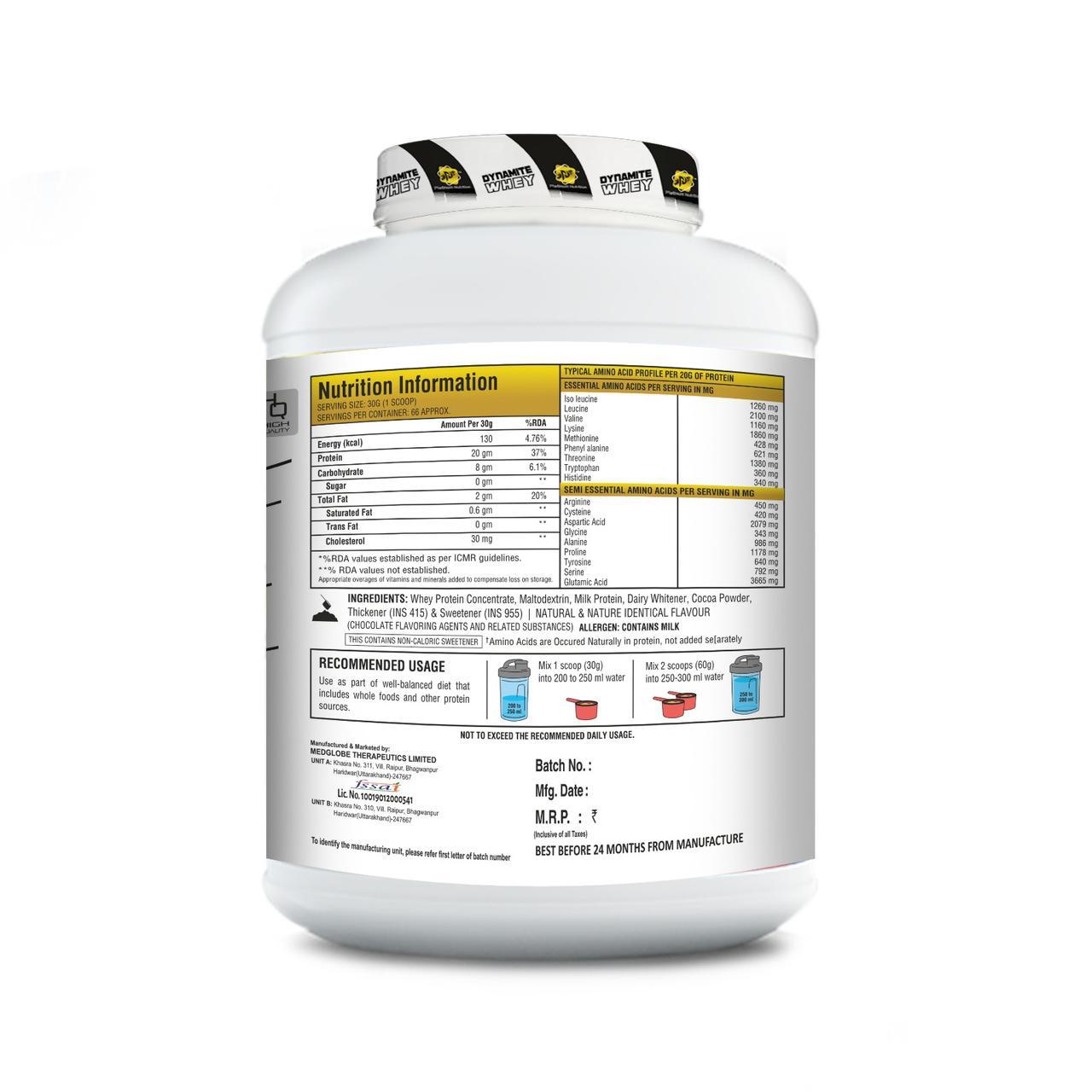 Platinum Nutrition Dynamite Whey with Free Max Sports Multivitamins