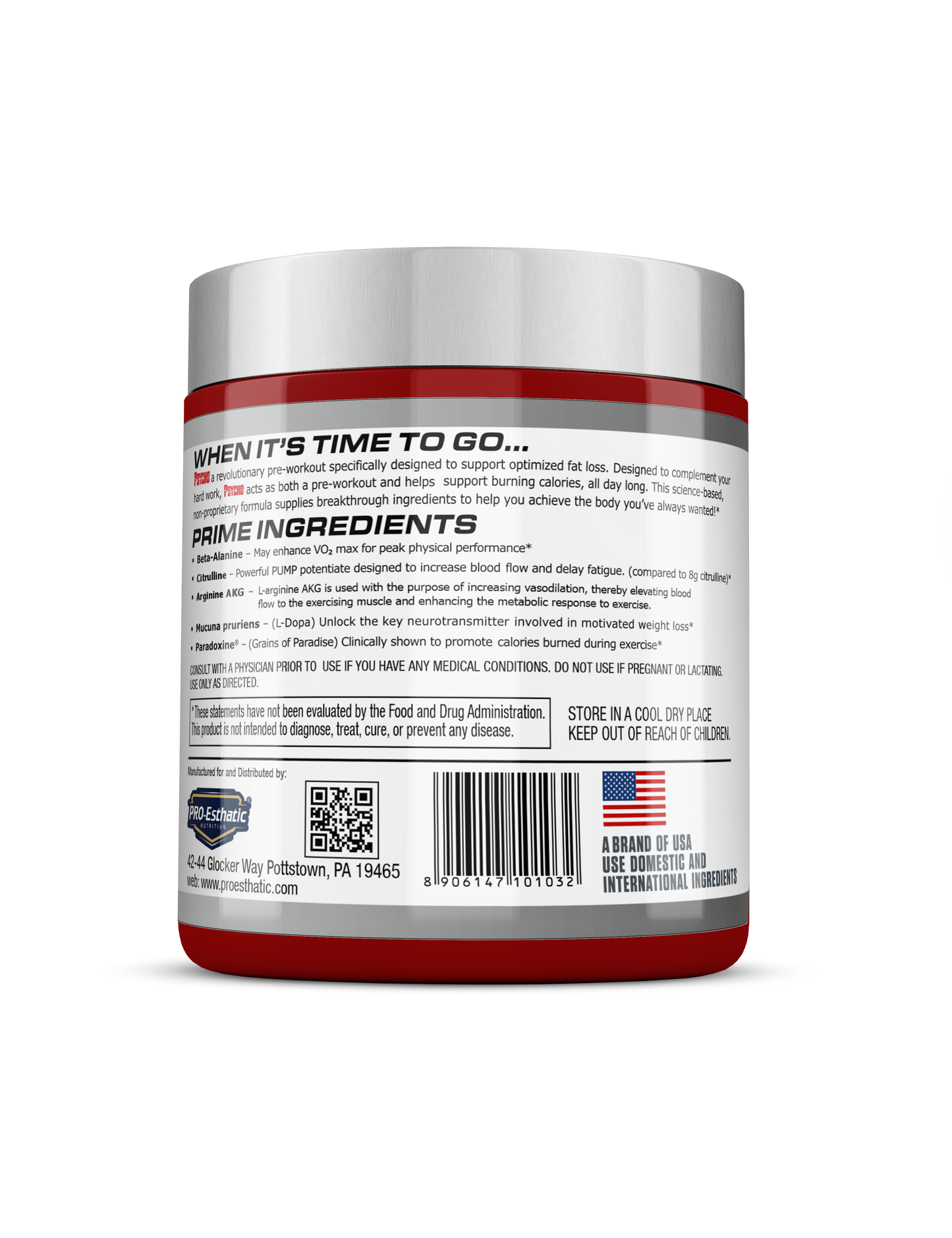 Pro-Esthatic Psycho Pre workout 30 Servings
