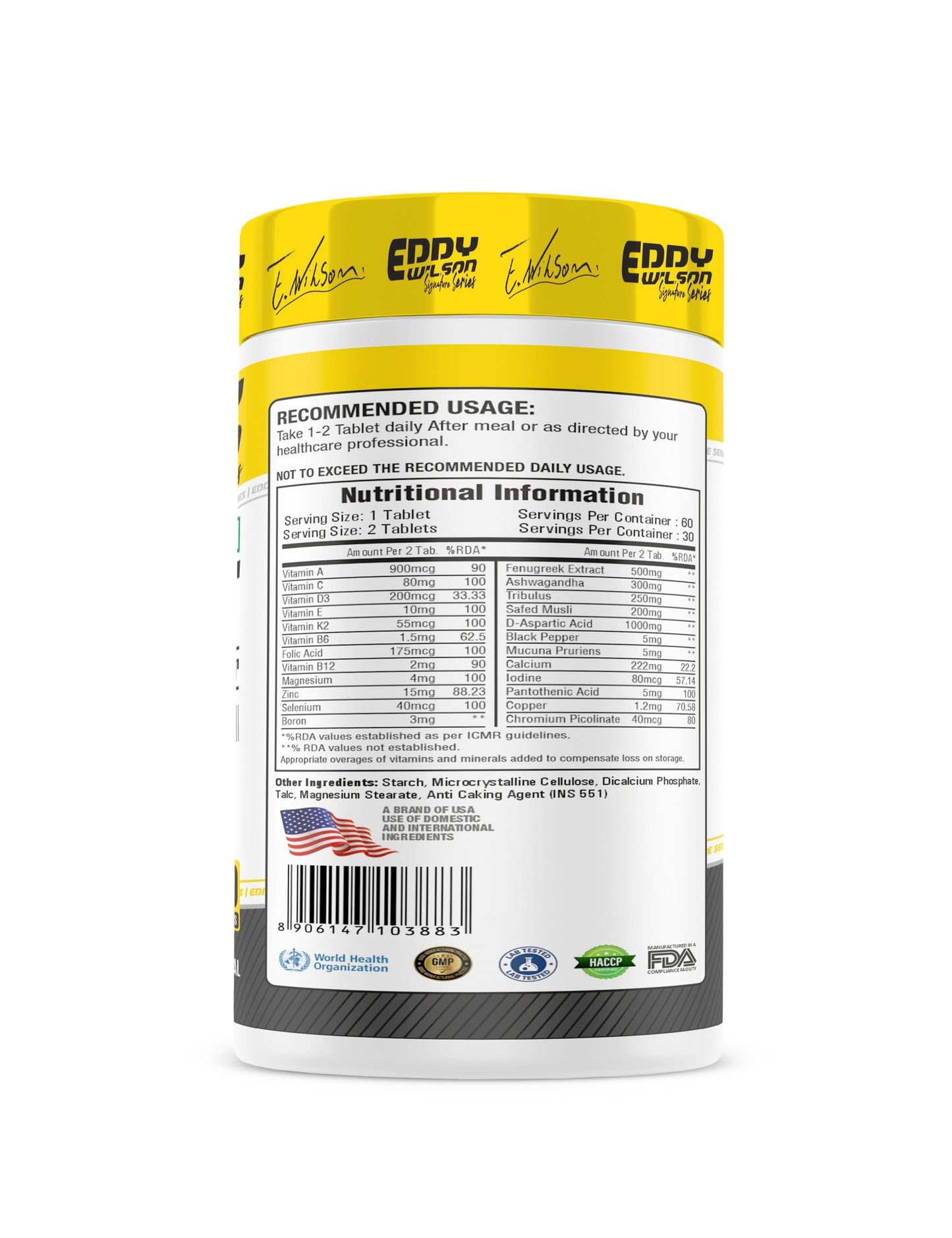 Eddy Wilson M-Test 60 Tablets (Multivitamin with Testabooster)