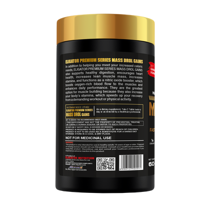 Eligator Nutrition Premium Series Mass Drol Gains 60 Tablets
