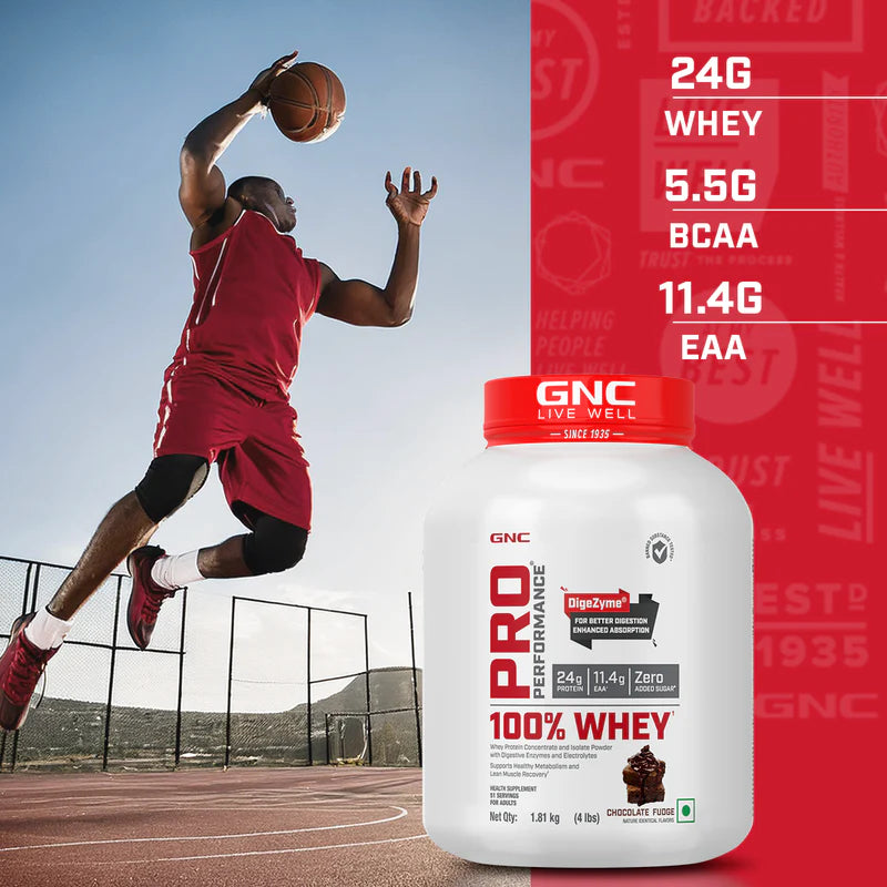 GNC Pro Performance 100% Whey 1.81 Kg Chocolate Fudge