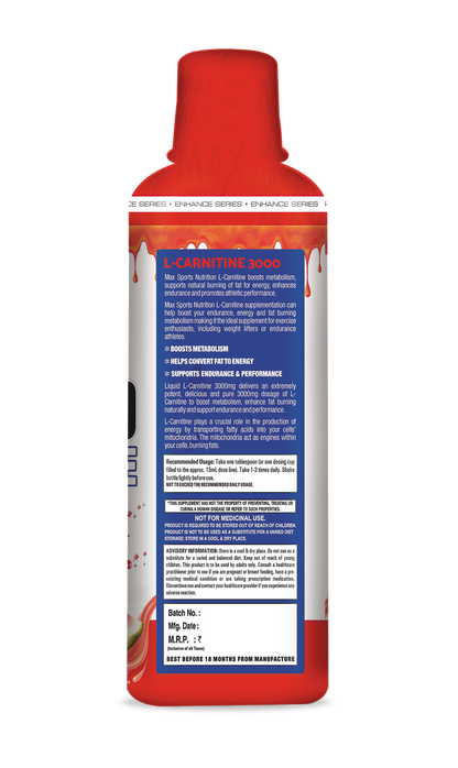 Max Sports L-Carnitine Liquid 3000 Mg