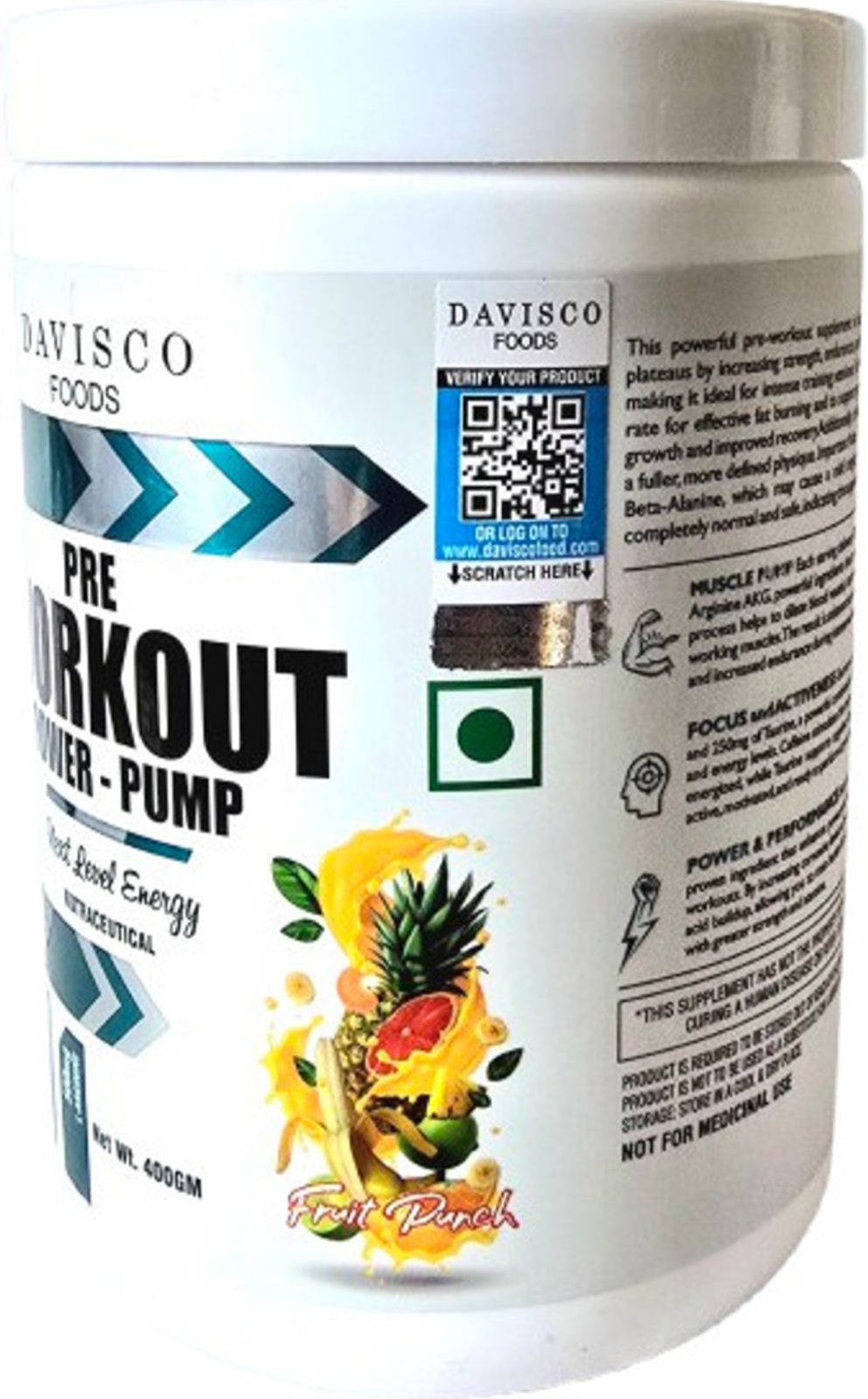 Davisco Pre Workout Power-Pump 80 Servings