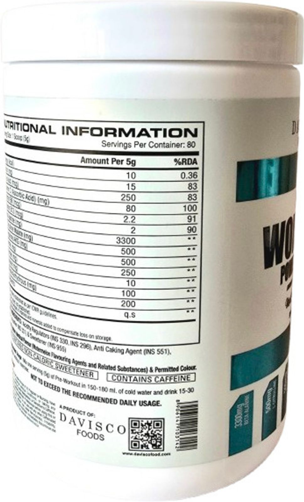 Davisco Pre Workout Power-Pump 80 Servings