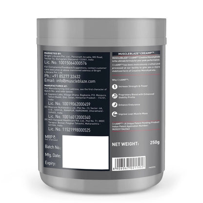 Muscle Blaze Micronised Creatine Monohydrate 250 Gm