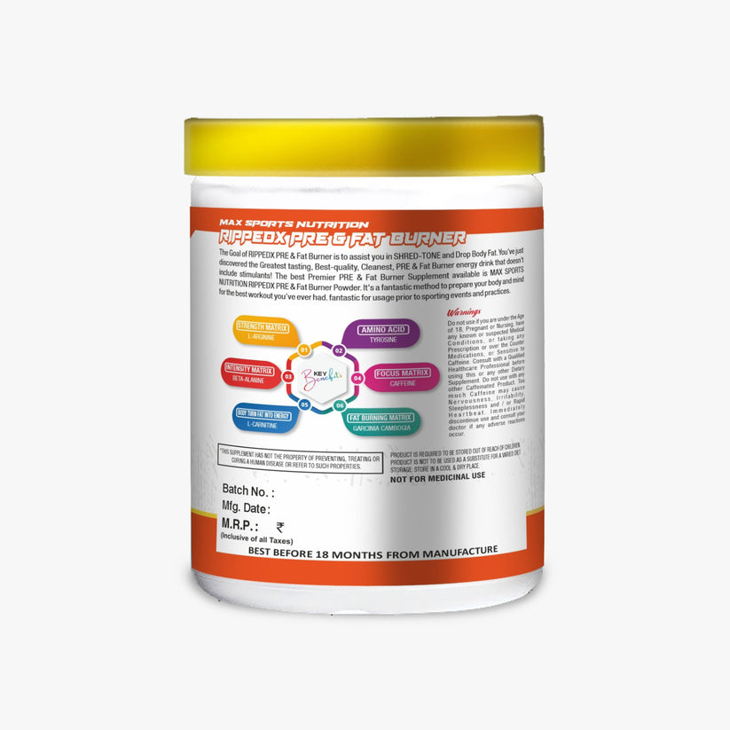 Max Sports Ripped X Pre Workout & Fat Burner – Muscle Stack
