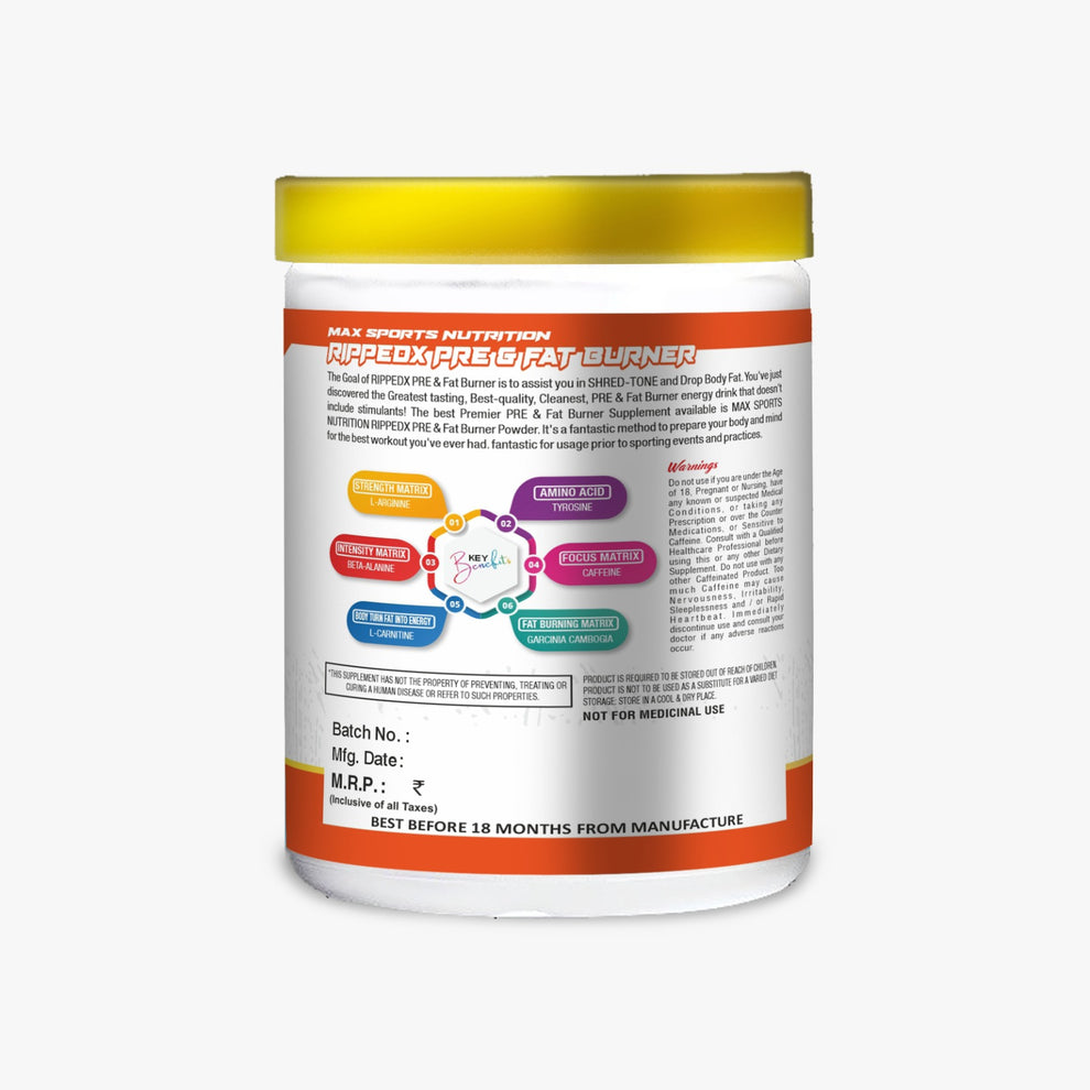 Max Sports Ripped X Pre Workout & Fat Burner – Muscle Stack