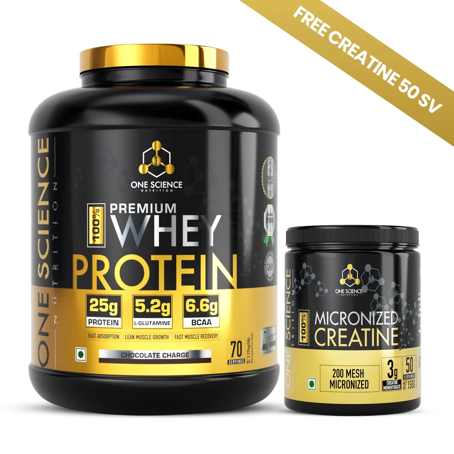 ONE Science Premium Whey Protein Chocolate Charge 2.27 Kg