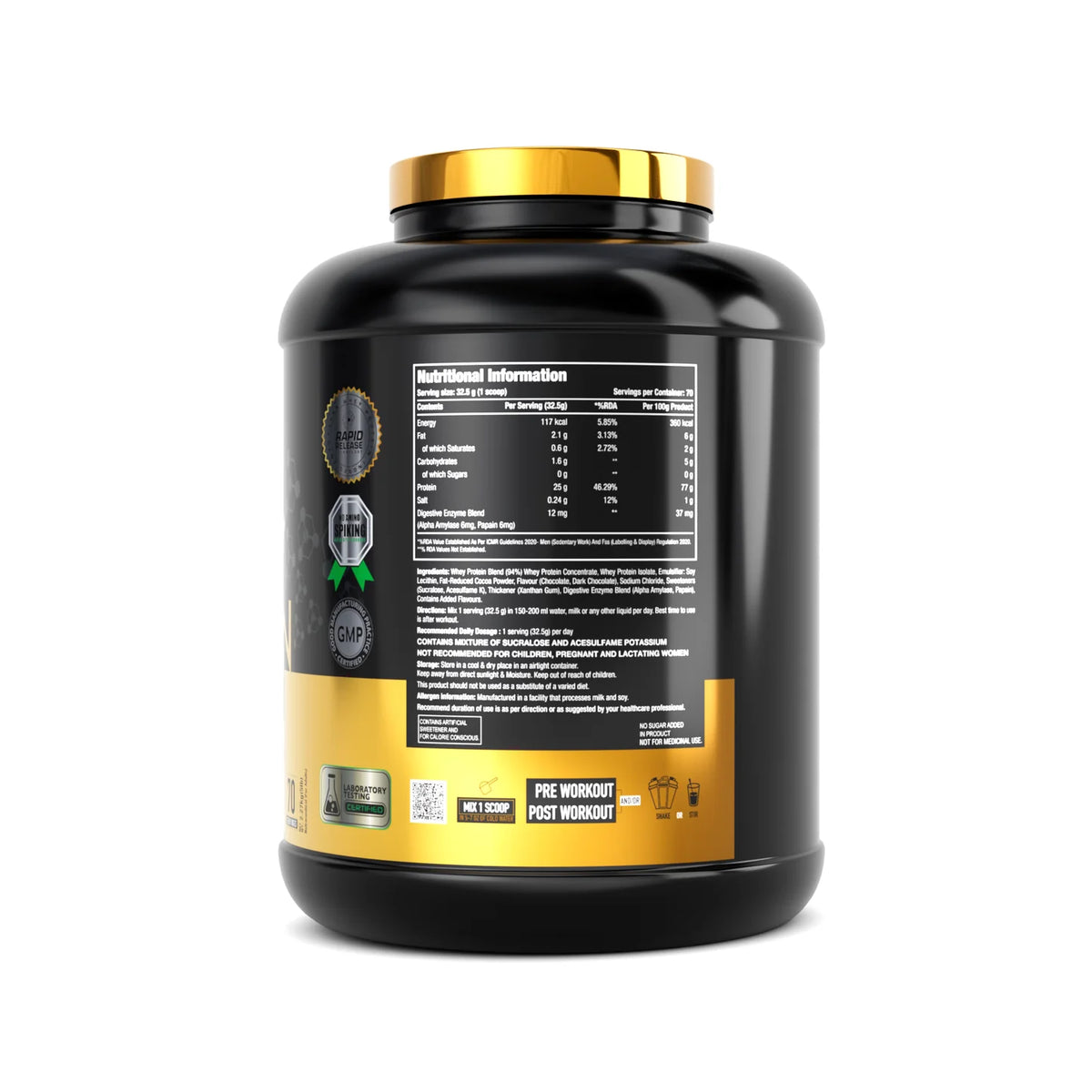 ONE Science Premium Whey Protein Chocolate Charge 2.27 Kg