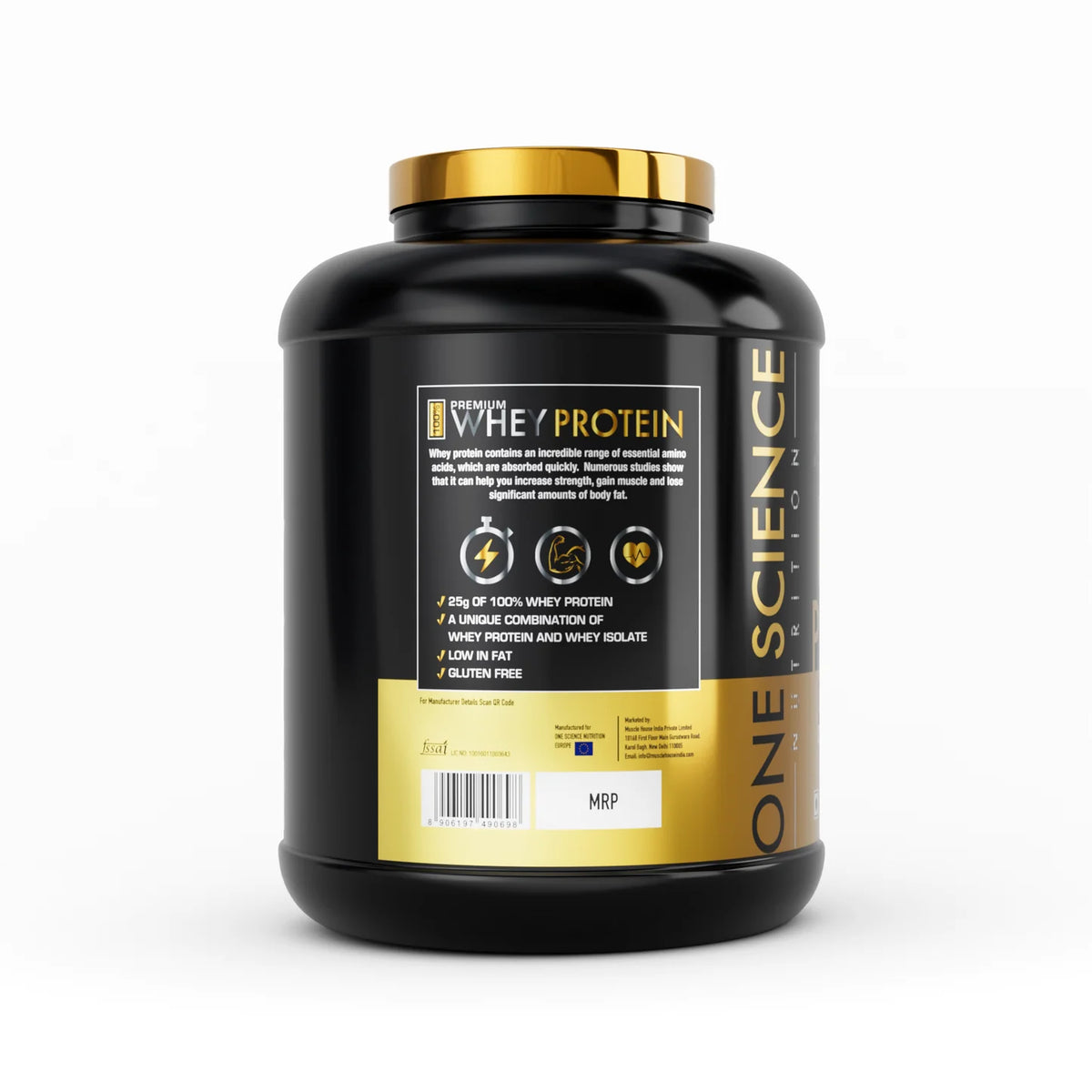 ONE Science Premium Whey Protein Chocolate Charge 2.27 Kg