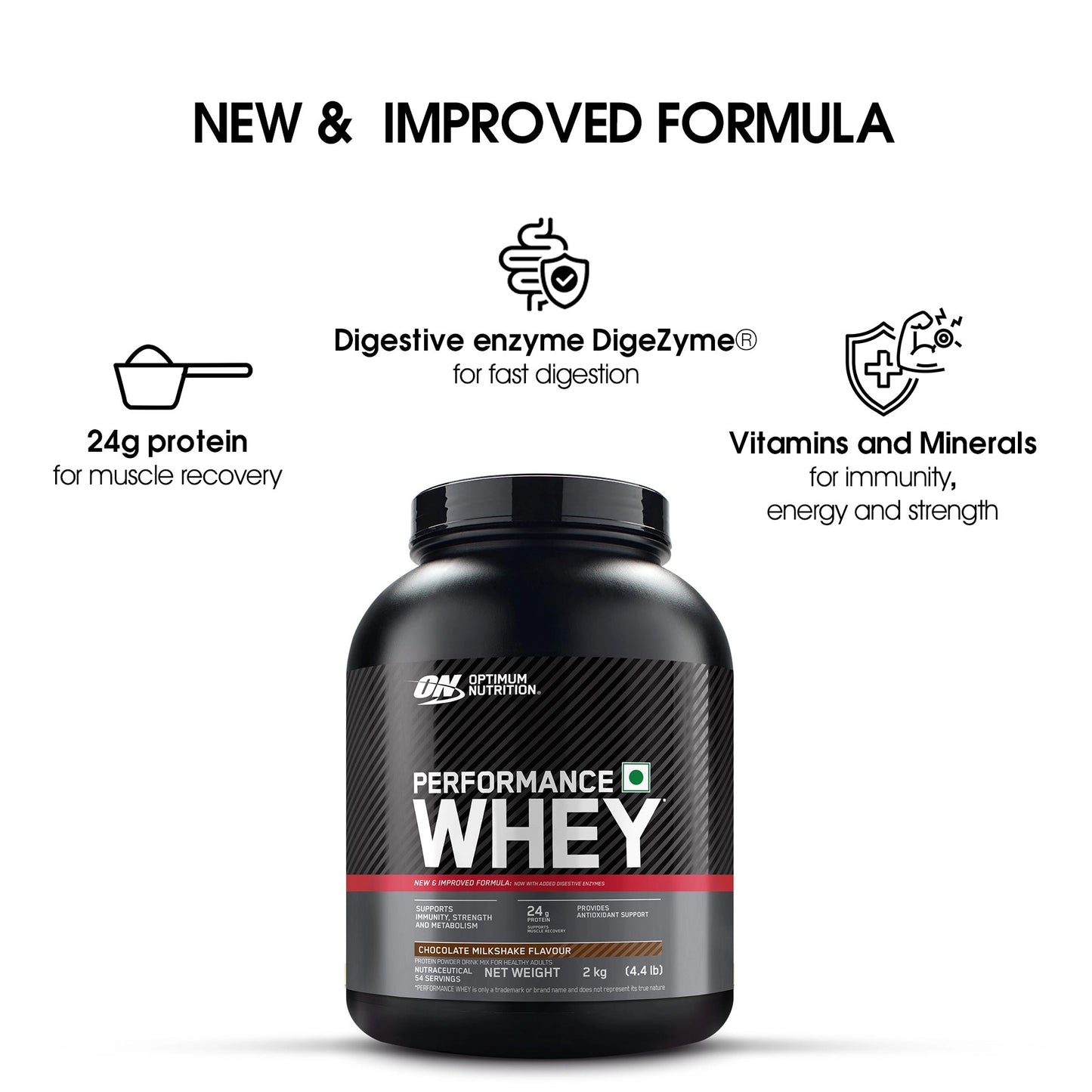 Optimum Nutrition Performance Whey Chocolate Milkshake 2 Kg