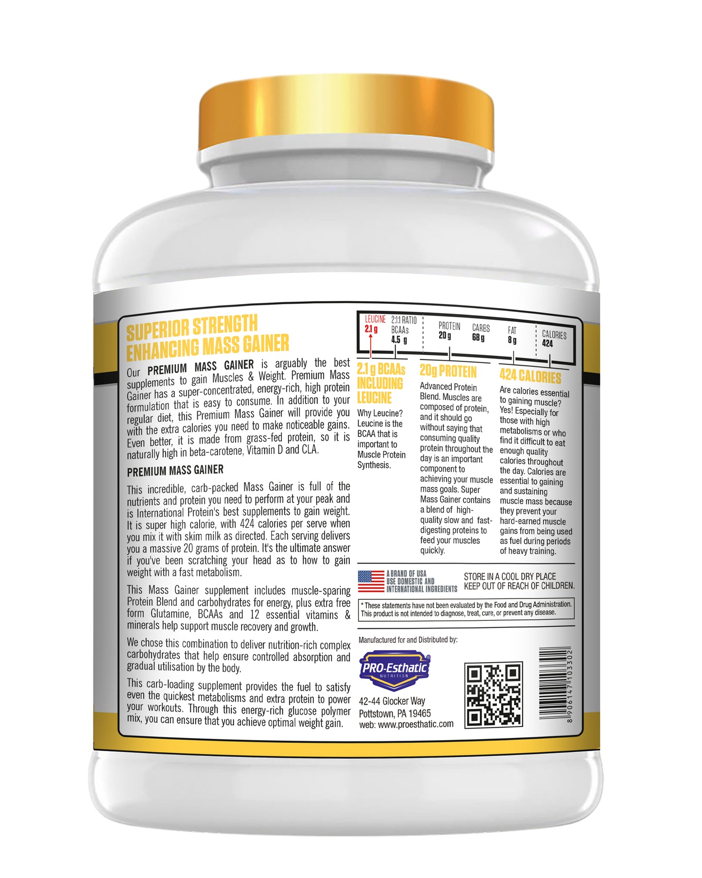 Pro-Esthatic Premium Mass Gainer Rich Chocolate