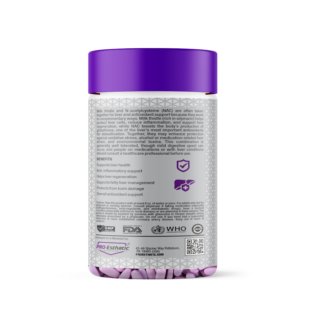 Pro Esthatic Milk Thistle With NAC 60 Tablets