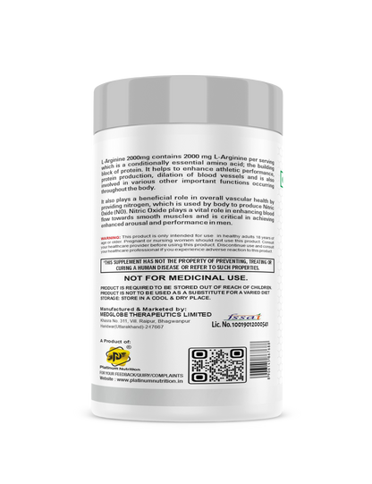 Platinum Nutrition L-Arginine 2000 Mg 90 Tablets