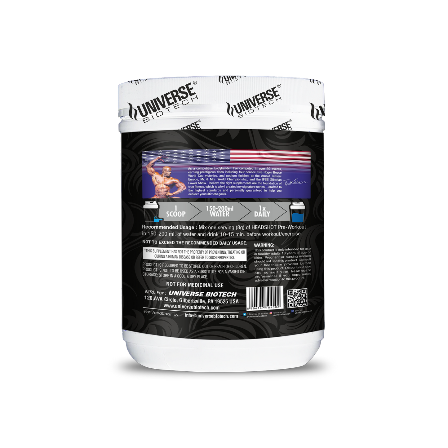 Universe Biotech Headshot Pre-Workout 40 Servings