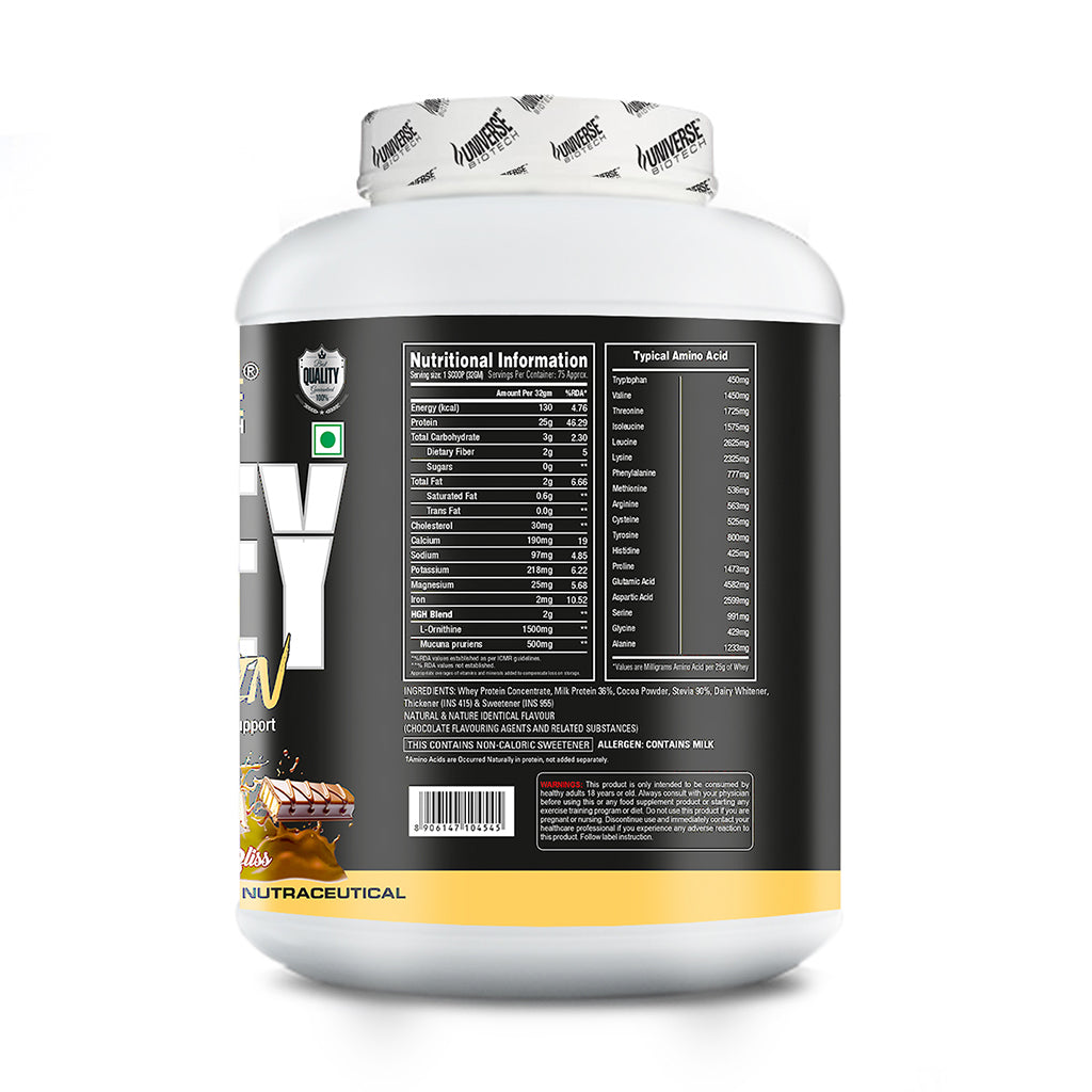 Universe Biotech Whey Protein 2.4 Kg ( 75 Servings )