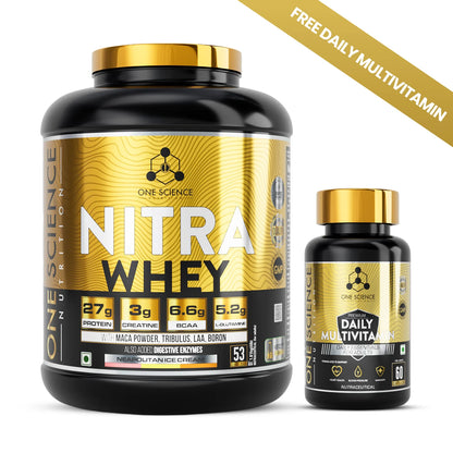 One Science Nutrition Nitra Whey Protein Powder 1.81 Kg – Chocolate Brownie Flavor