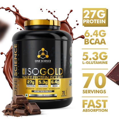 ONE Science Nutrition ISO Gold Whey Protein 2.27 Kg Chocolate Charge