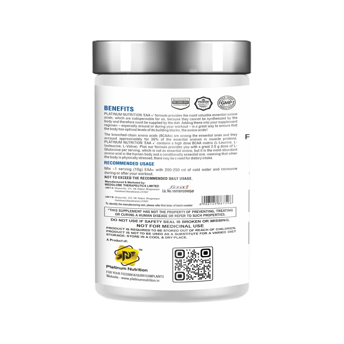 Platinum Nutrition EAA 30 Servings